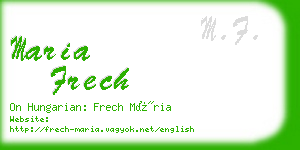 maria frech business card